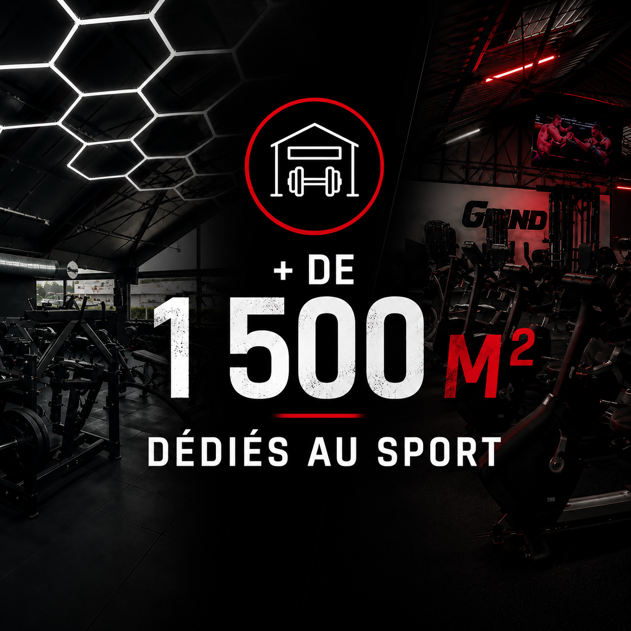 +1500m² dédiés au sport +1500m² dédiés au sport